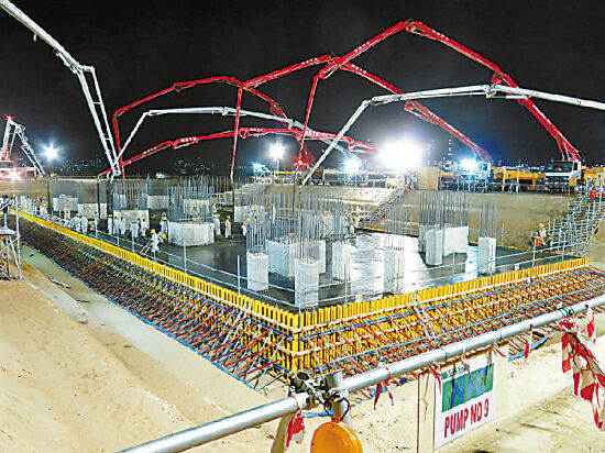 混凝土、一次性澆筑