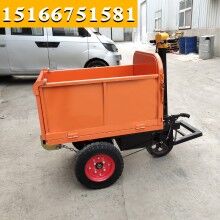 省時(shí)省人工！電動(dòng)手推式工程翻斗車 手推車工地水泥砂漿運(yùn)輸車